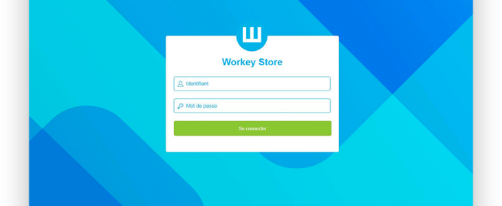 Capture d'écran de la page de connexion de workey store.